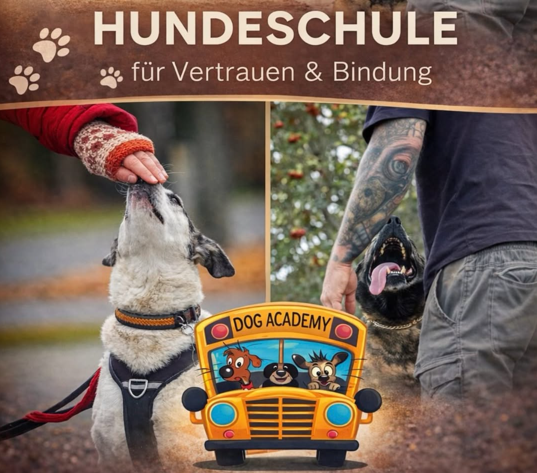 Mensch und Hund bauen Vertrauen auf – Marcos Dog Academy